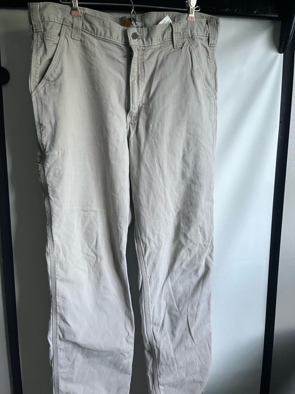 Carhartt Men's Light Beige Straight-Leg Cargo Pants